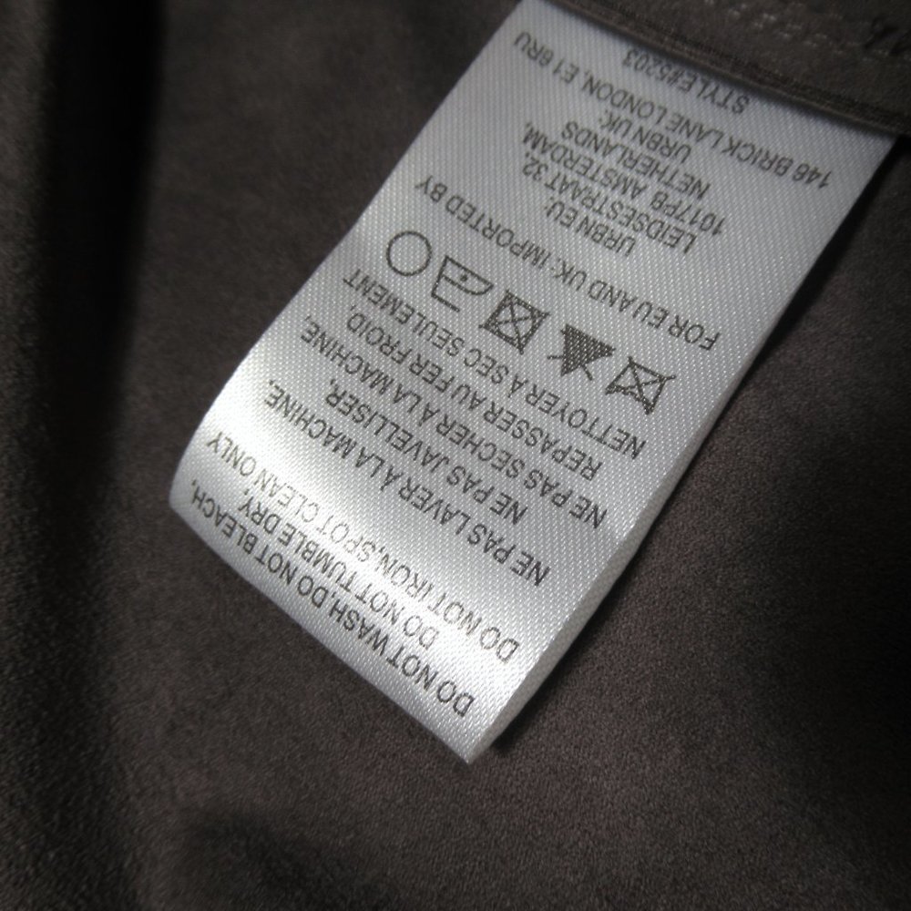Anthropologie Hutch Vegan Faux Suede Moto Jacket Brown Gray - XL - Picture 11 of 12